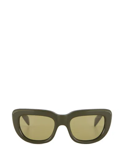 Prada Rectangle-frame Sunglasses In Green