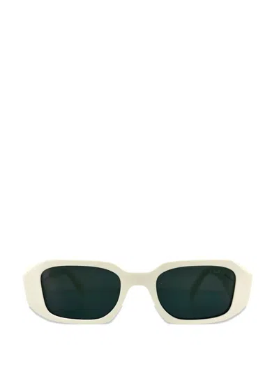 Prada Rectangle-frame Sunglasses In Green