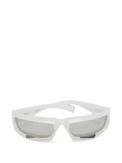 Pre-owned Prada Rectangle-frame Sunglasses In White