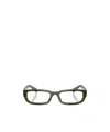 Prada Rectangular Flat Mirror In Green