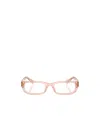 Prada Rectangular Flat Mirror In Rosy