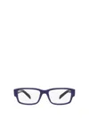 Prada Womens Blue Pr 07zv Rectangle-frame Acetate Optical Glasses In 18d1o1