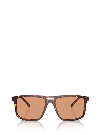 Prada Rectangular Frame Sunglasses In Magma Tortoise