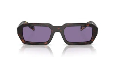 Prada Tortoiseshell-effect Rectangular Sunglasses In Multi