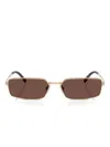 Prada Rectangular-frame Sunglasses In Brown