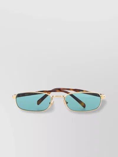 Prada Rectangular Frame Sunglasses Tortoiseshell Arms In Brown