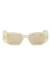 Prada Rectangular-frame Sunglasses In Green