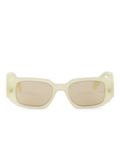 Prada Rectangular-frame Sunglasses In Green