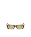 Prada Rectangular Full-frame Sunglasses In Nude