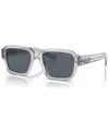 Prada Eyewear Rectangular Frame Sunglasses In Transparent Gray