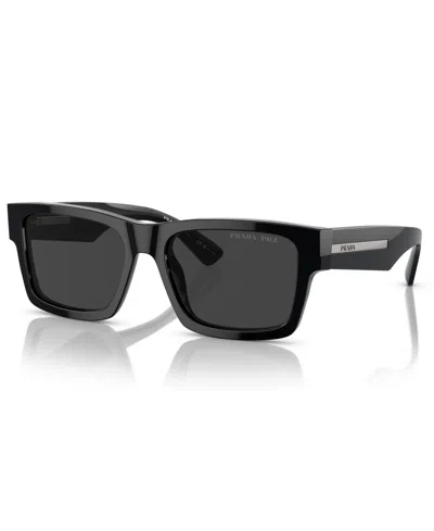 Prada Man Sunglass Pr 25zs In Polarized Black