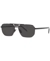 Prada Rectangular Men's Sunglasses, Pr 58ys