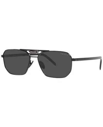 Prada Rectangular Men's Sunglasses, Pr 58ys