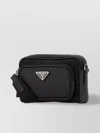 Prada Rectangular Nylon And Leather Crossbody Bag