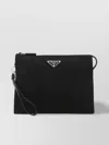 Prada Rectangular Re-nylon Clutch With Detachable Wrist Handle