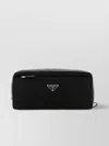 Prada Rectangular Shape Beauty Case With Leather Insert