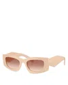 Prada 0pr D03sd Bold Rectangular Acetate Sunglasses In Neutral