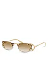 Prada Rectangle-frame Sunglasses In Gold