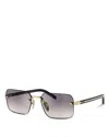 Prada Rectangular Sunglasses, 55mm In Black