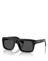Prada Rectangular Sunglasses, 56mm In Black