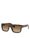 Prada Rectangular Sunglasses, 56mm In Brown