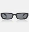 Prada Rectangular Sunglasses In Black
