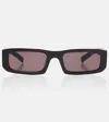 Prada Rectangular Sunglasses In Black