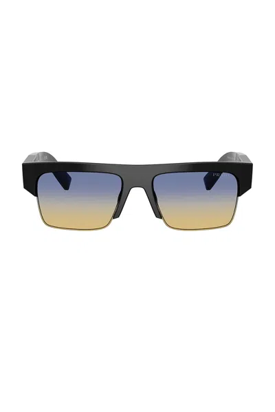 Prada Rectangular Sunglasses In Black