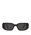 Prada Womens Black Pr 17ws Rectangular-frame Acetate Sunglasses In Black