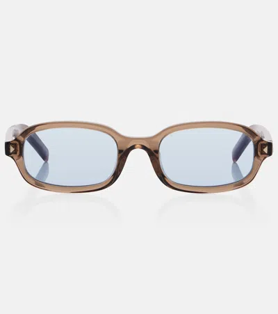 Prada Rectangular Sunglasses In Brown