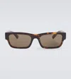 Prada Rectangular Sunglasses In Brown