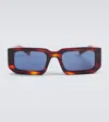 Prada Rectangular Sunglasses In Brown