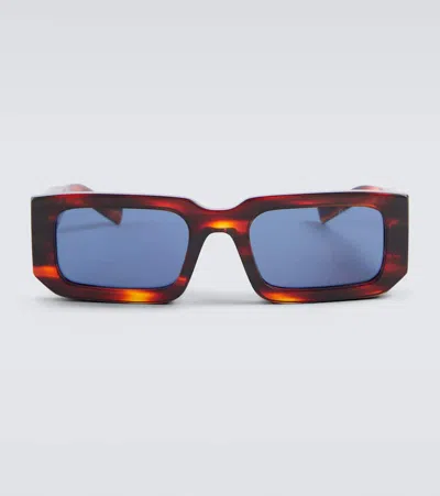 Prada Rectangular Sunglasses In Brown