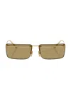 Prada Rectangular Sunglasses In Gold