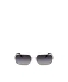 Prada 58mm Gradient Rectangular Sunglasses In Gray