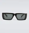 Prada Rectangular Sunglasses In Green