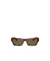Prada Rectangular Frame Sunglasses Sunglasses In Green