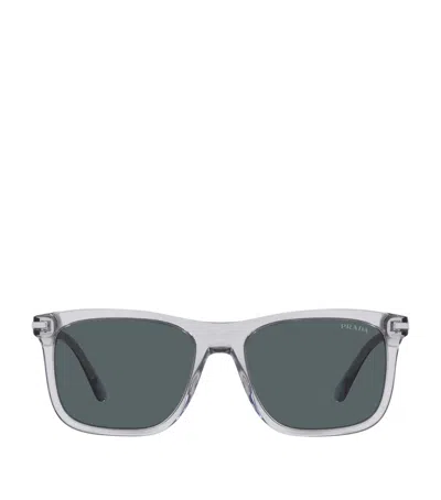 Prada Rectangular Sunglasses In Gray