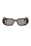 Prada Rectangular Sunglasses In Juniper Tortoise