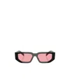Prada Triangle-logo Sunglasses In Pink