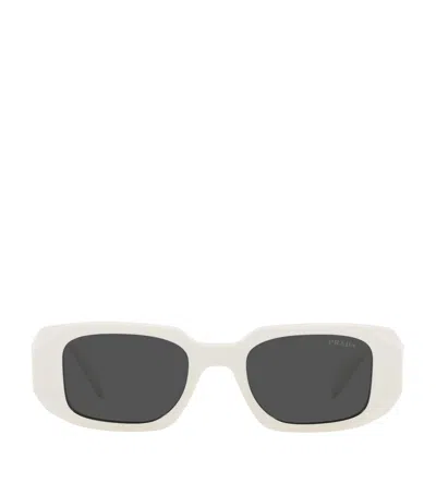Prada Rectangular Sunglasses In White