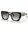 Prada Womens Black Pr 15ws Cat-eye Frame Acetate Sunglasses In Black,medium Tortoise
