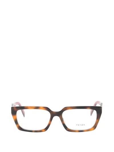 Prada Rectangular-frame Glasses In Brown