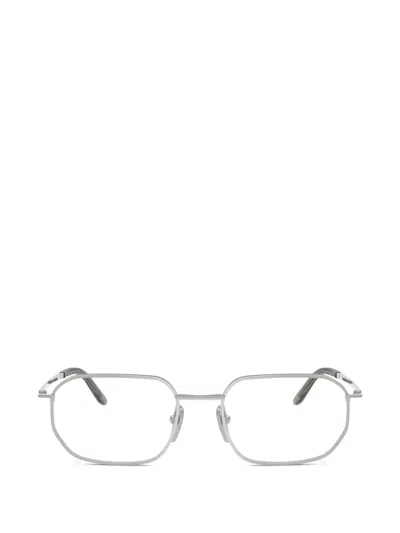 Prada Rectangular-frame Glasses In Silver