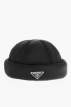 PRADA RECYCLED AND PADDED NYLON BONNET HAT