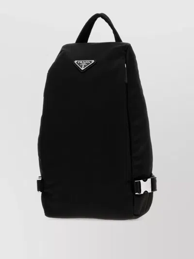 Prada Recycled Nylon Backpack In Black