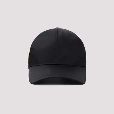 Prada Recycled Nylon Baseball Cap For Women In Black