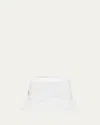Prada Recycled Nylon Bucket Hat In White