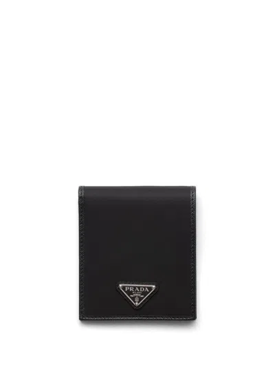 Prada Recycled-nylon Logo Plaque Wallet