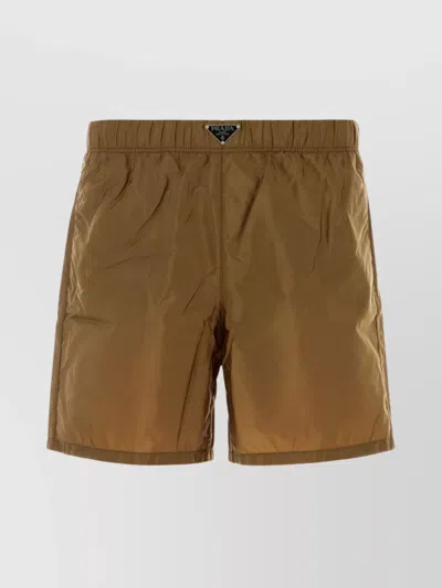 PRADA RECYCLED NYLON SWIM SHORTS POCKET